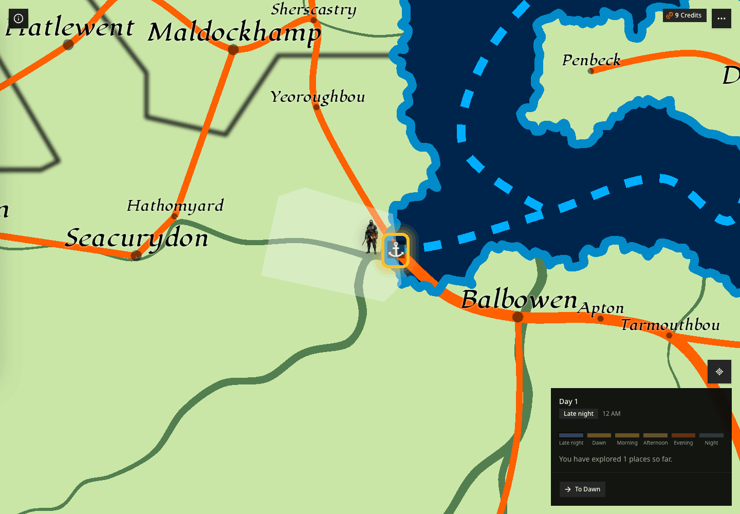 Davia gameplay map