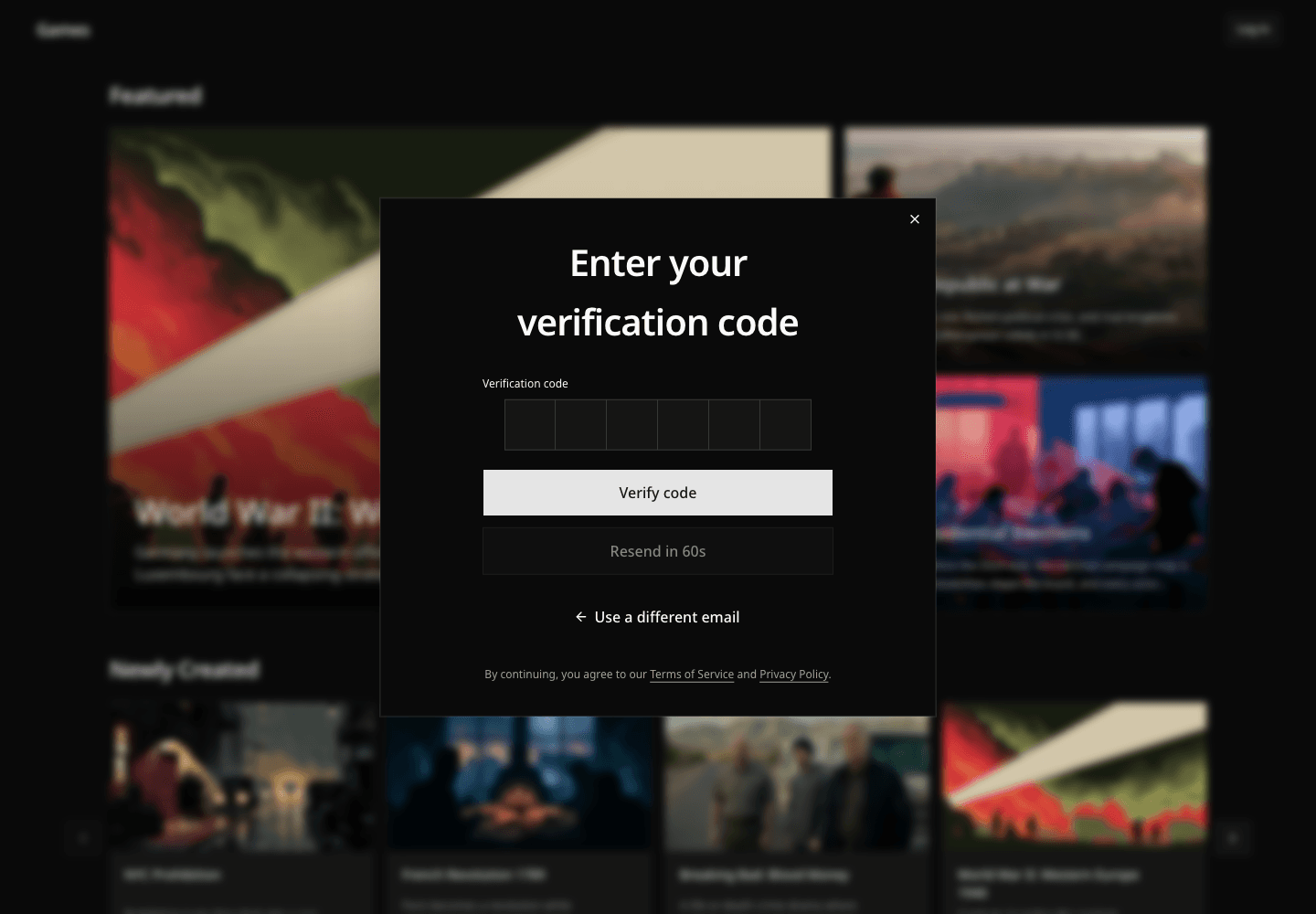 Cuadro de diálogo del código de verificación Davia