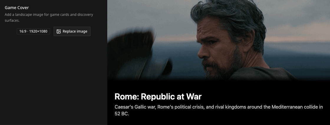 Rome Game Cover preview using an animated GIF