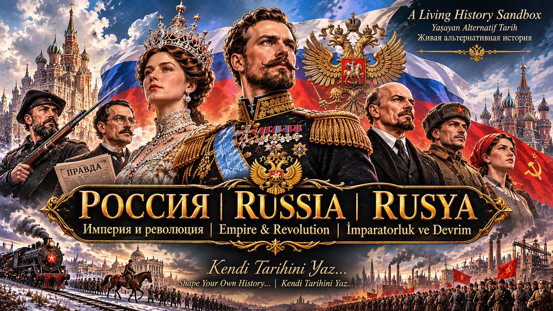 Locandina del gioco РОССИЯ | RUSSIA | RUSYA — Империя и революция | Empire & Revolution | İmparatorluk ve Devrim
