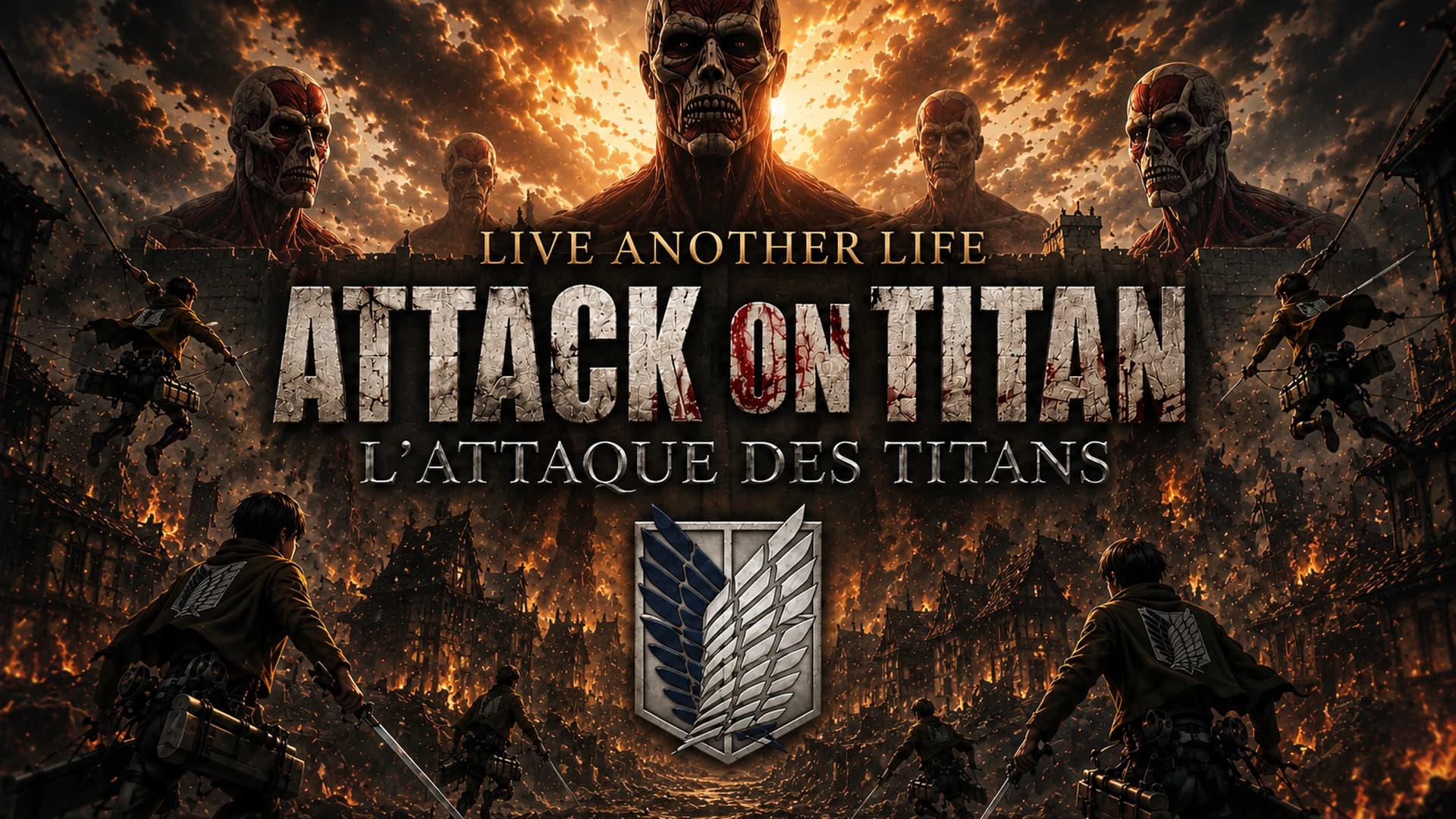 Póster del juego L'Attaque des Titans : Le Crépuscule de l'Humanité