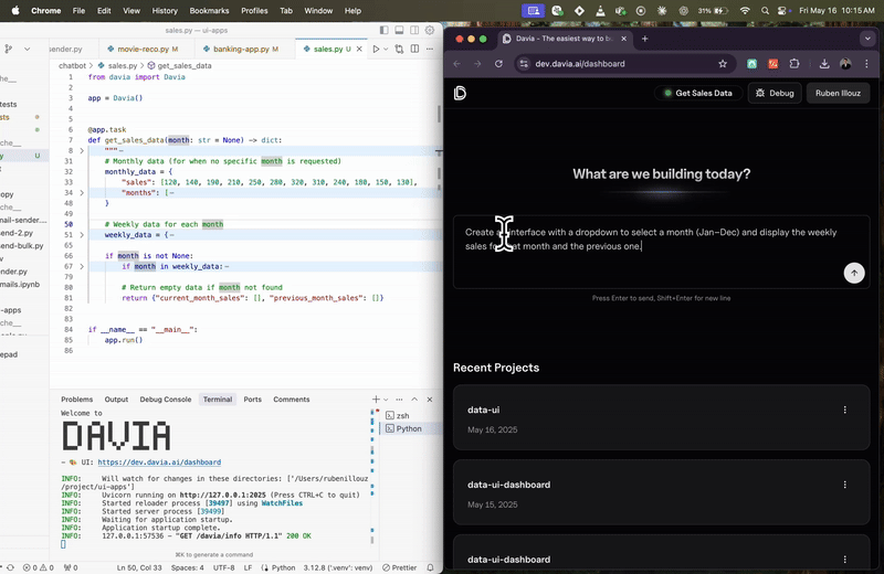 Davia Basic Demo