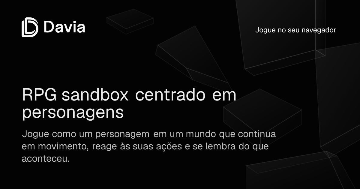 Davia: RPG sandbox centrado em personagens